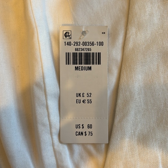 A&F Tie-Front Linen-Blend Vest Medium - Picture 4 of 6
